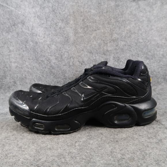 Nike Shoes Big Kids 7Y Air Max Plus Sneakers Athletic Trainer Black Breathable - Picture 5 of 13